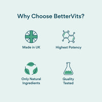 Bettervits Zinc | Formulated with 3 Unique Types of Zinc | Daily Dose | Vegetarian-Friendly