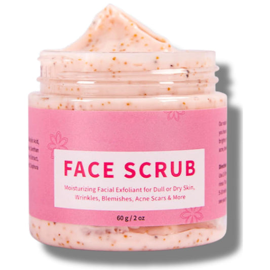 IZBEAUVO Face Scrub with Retinol and Vitamin E - Exfoliating Face Wash Scrub, Face Exfoliator, Face Scrub for Women, Gentle Facial Scrub Cleanser for Peeling Brightening, Blackheads & Acne, Hydrating Skin