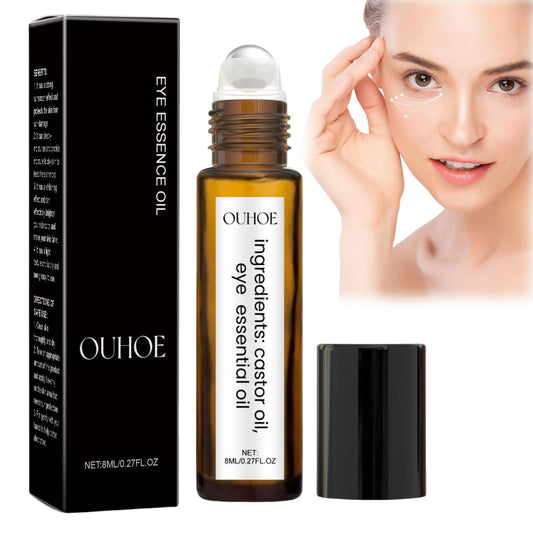 Oumun 8ML Rollerball Castor Oil,Eye Cream,Castor Oil and Frankincense Eye Roller,Under Eye Cream,Castor Oil Hydrating Eye Cream,Eye Brightening Cream,Anti Aging Eye Cream,Firming Eye Cream,Eye Gel