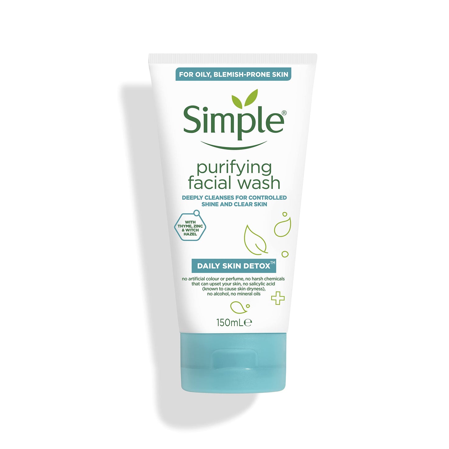 Simple Daily Skin Detox Purifying Facial Wash, 150ml