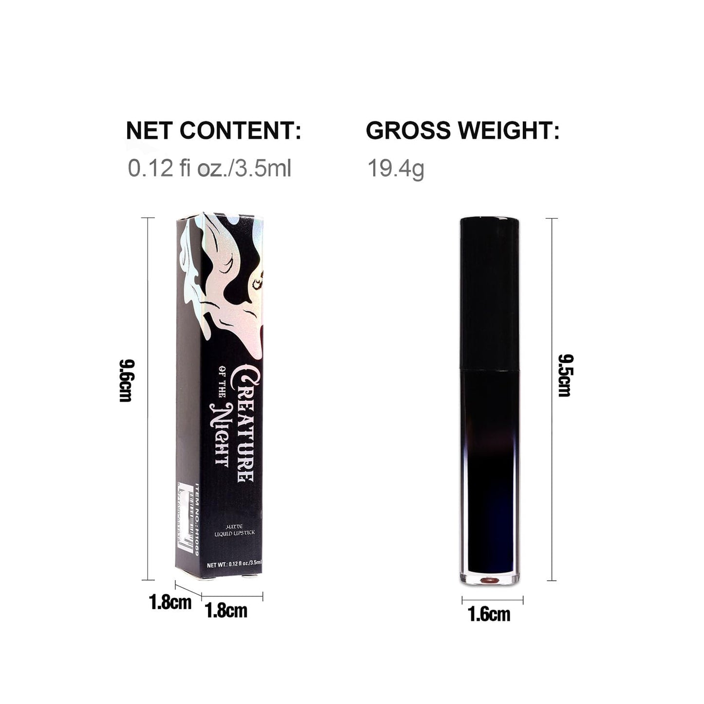 LYNTYAOU Black Matte Lipgloss, Waterproof Lip Gloss Lipsticks, Hot Color Non-stick Cup Lipstick Kit, Long Lasting Highly Pigmented Liquid Lipstick, Holiday Gifts Lips Balm for Women Makeup