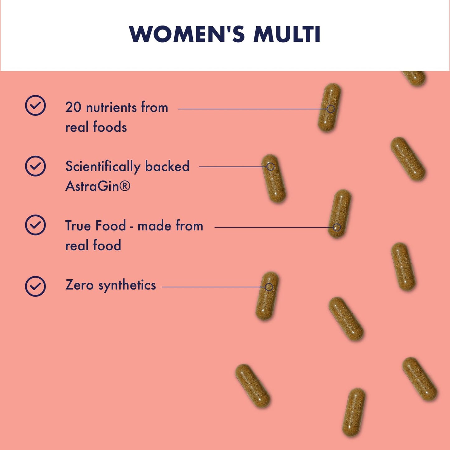 HIGHER NATURE Higher Nature - True Food Vitality for Women - Whole Food Multivitamin for Women - 20 Vitamins & Minerals Including Vitamin C, D, K, B12, and Zinc - Vegan - One Month Supply - 60 Capsules