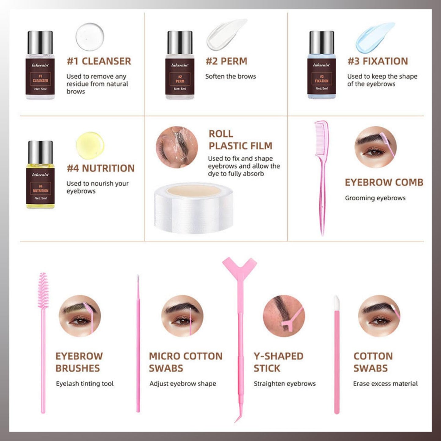 Brow Lamination Kit Premium Eyebrow Lamination Kit With Keratin Premium Eyebrow Lift Set Shaping For 3d Natural Fuller Thicker Wild Eyebrows 6 Weeks Long Lasting Results Professional Salon Results