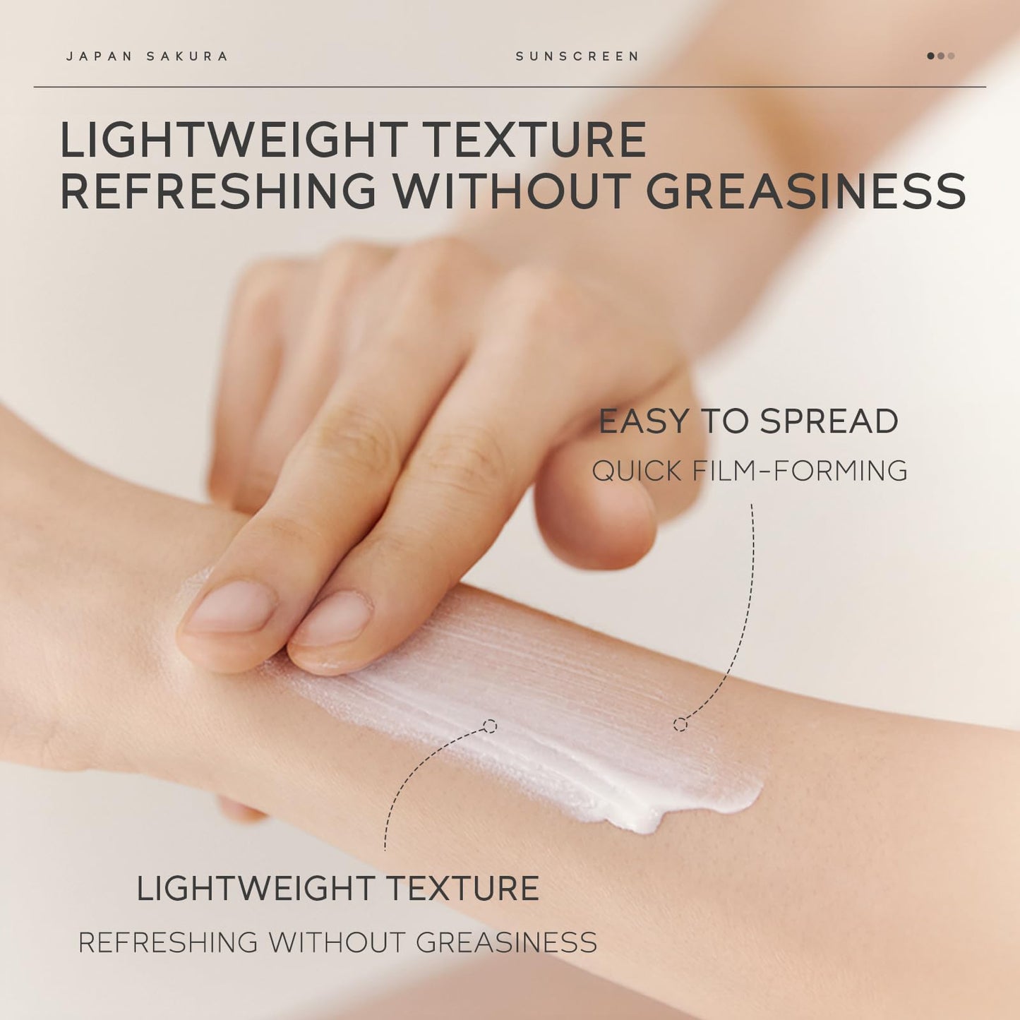 LAIKOU Japan Sakura Face Sunscreen SPF 50+ PA+++, Lightweight Face Sun Cream, Waterproof Face Moisturiser with Spf, UVA & UVB Protection, Refreshingly Non-Sticky, 50g (Pack of 2)