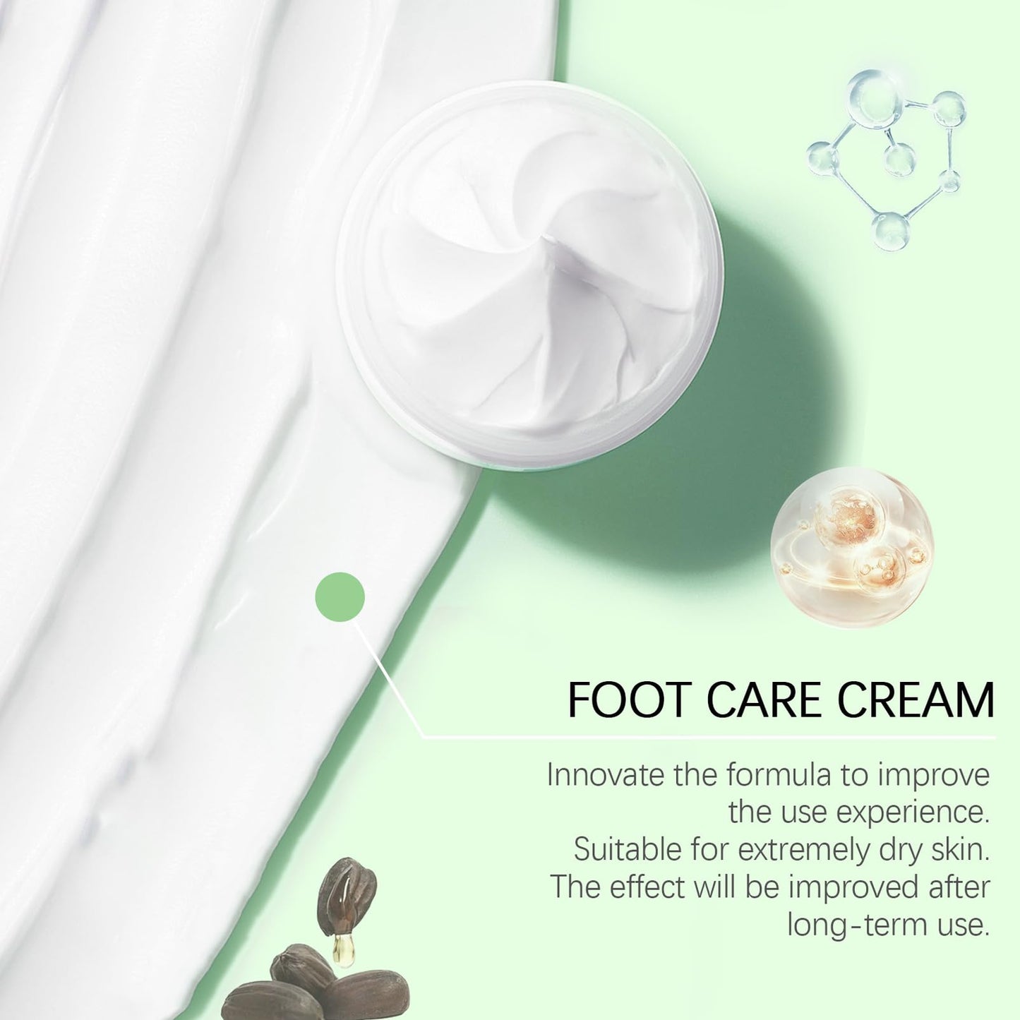 DMQ Urea Cream 40% for Feet Plus 2% Acid, Urea Foot Cream, Tea Tree and Aloe Vera for Deep Moisture - Foot Cream for Cracked Heels and Dry Skin, Cracked Heel Repair Cream Skin Care for Hands & Feet