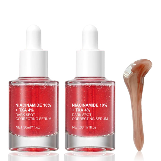 Belligern 2Pcs Dark Spot Correcting Serum,Niacinamide Serum Niacinamide Dark Spot Correcting Serum Targets Signs of Acne With 10% Niacinamide + 4% Tranexamic Acid Even Skin Tone,Fragrance-Free
