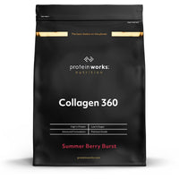 Protein Works - Collagen 360, Powder Supplement, Type I & III, High Protein, Summer Berry Burst, 480g, 32 Servings