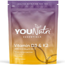 YouNutri Vitamin D3 4000 iu & Vitamin K2 MK-7 100μg - 1 Year Supply, 365 Easy-Swallow Vitamin D3 K2 Tablets, 1-A-Day High Strength Vegetarian D3 and K2 Vitamin Supplements, UK Made Vitamin D Tablets