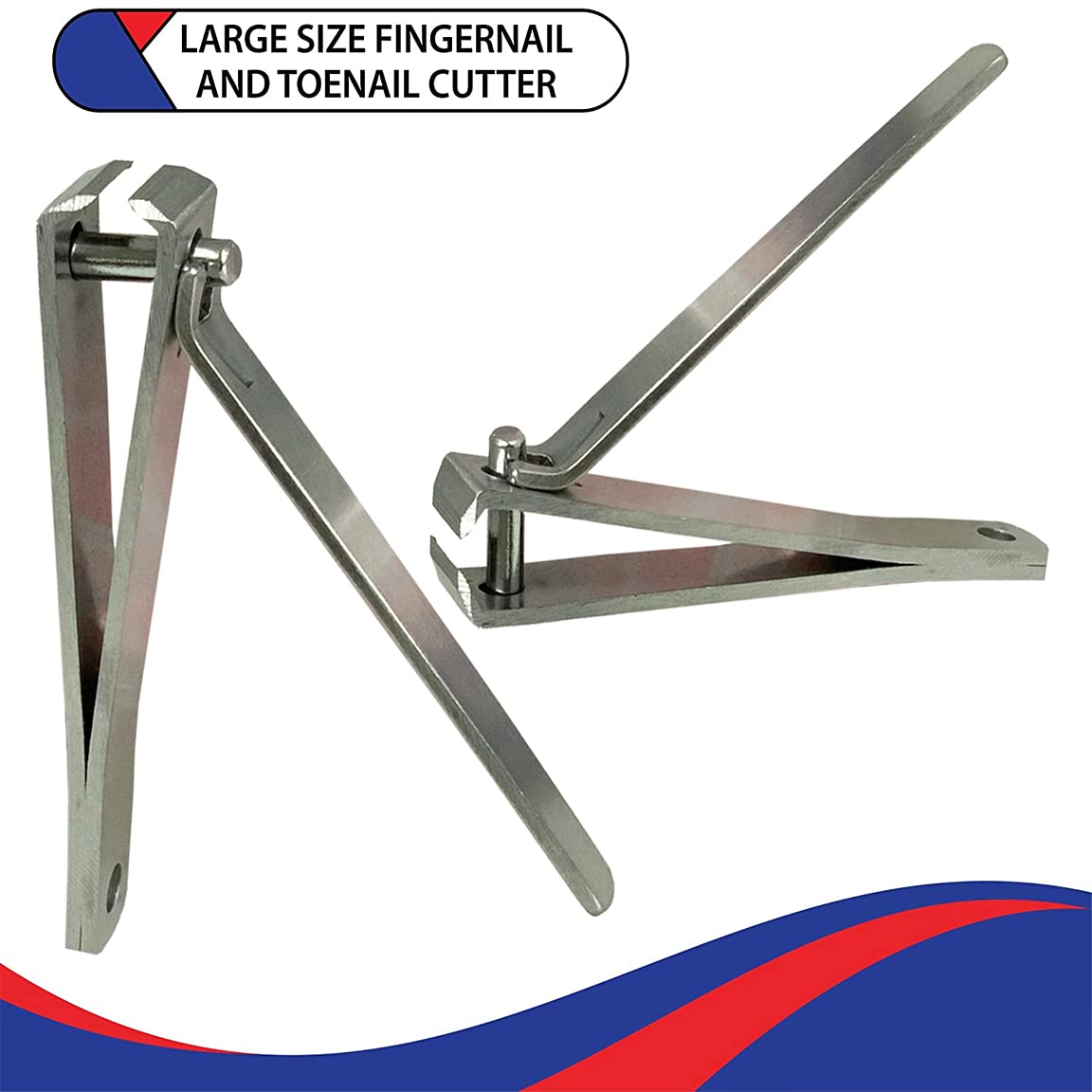 YNR Straight Large Nail Clippers - 80mm, Heavy Duty Stainless Steel Sharpest Thick Toenail, Fingernail Cutter for Men and Women