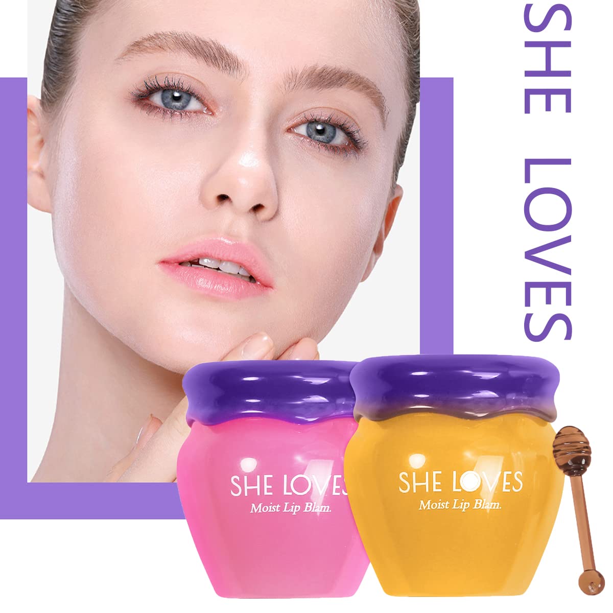 Skynest Lip Sleeping Mask, Natural Lip Plumper and Lip Care Serum Honey & Sakura Moisturizing Lip Mask Hydrating & Reduce Fine Lines Lip Enhancer for Fuller, Lip Plumper Gloss, Day & Night Use