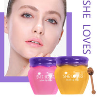 Skynest Lip Sleeping Mask, Natural Lip Plumper and Lip Care Serum Honey & Sakura Moisturizing Lip Mask Hydrating & Reduce Fine Lines Lip Enhancer for Fuller, Lip Plumper Gloss, Day & Night Use