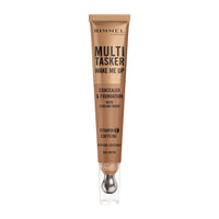 Rimmel Multi-Tasker Wake Me Up Foundation & Concealer 090 Toffee, Depuffs & Brightens Dark Circles, Metallic Cooling Applicator, Caffeine & Victamin C, 2% Niacinamide, Vegan, Cruelty free