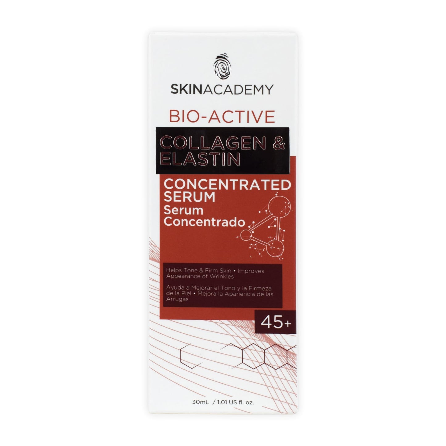 Skin Academy Bio-Active | Collagen & Elastin Micro Serum | 45+ Tones & Firms Skin | 30ml