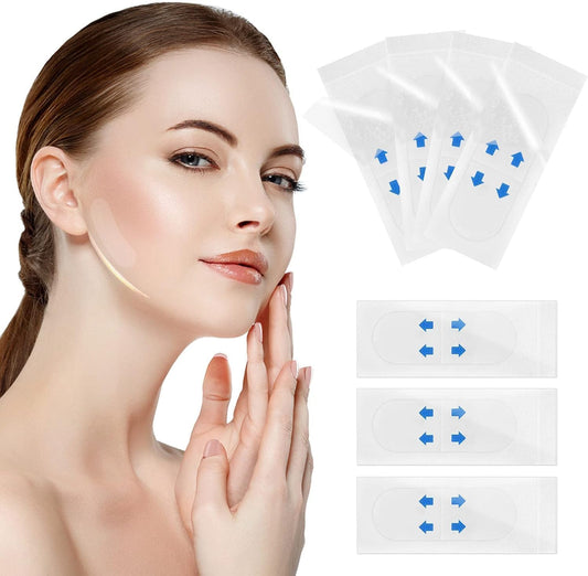 ZQUKAMZ Face Lift Tape,Face Tape Lift Invisible Waterproof Face Stickers, Instant Makeup Face Lift Tool, Face Lift Stickers for Concealing Wrinkles Double Chin Sagging Tightening Skin 40Pcs