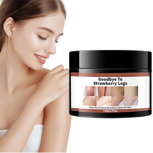140G Strawberry Legs Treatment, Keratosis Pilaris Cream,Moisturizing Strawberry Skin Treatment for Chicken Skin, Exfoliating Body Cream,Skin Smooth Radiant Skin Care,For All Skin Types