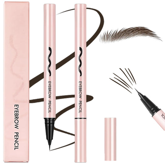 Wormeer Magic Eyebrow Pencil & Brow Pen - Waterproof, Smudge-Proof & Transfer-Proof Eyebrow Pen for Natural Defined Brow Bencil (Brown)