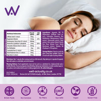 WELL ACTUALLY Neuro Night 9X - Ultimate Sleep Supplement, Mood, Relax & Unwind, with Griffonia, Montmorency Cherry, Schisandra, Magnesium & Zinc, Chamomile, Reishi, Hops, VIT B6 (60 Caps)