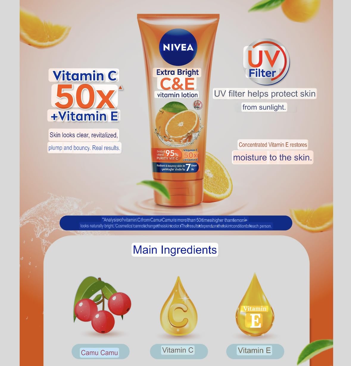 Nivea Extra Bright C E Vitamin Lotion, 320 ml