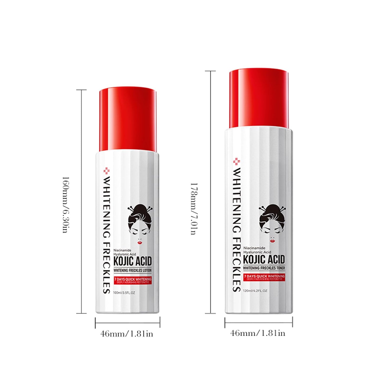 Bploar Kojic Acid Whitening Toner & Lotion, Kojic Acid Brightening Facial Toner & Lotion Set - Radiant Complexion & Moisture - For Even Skin Tone