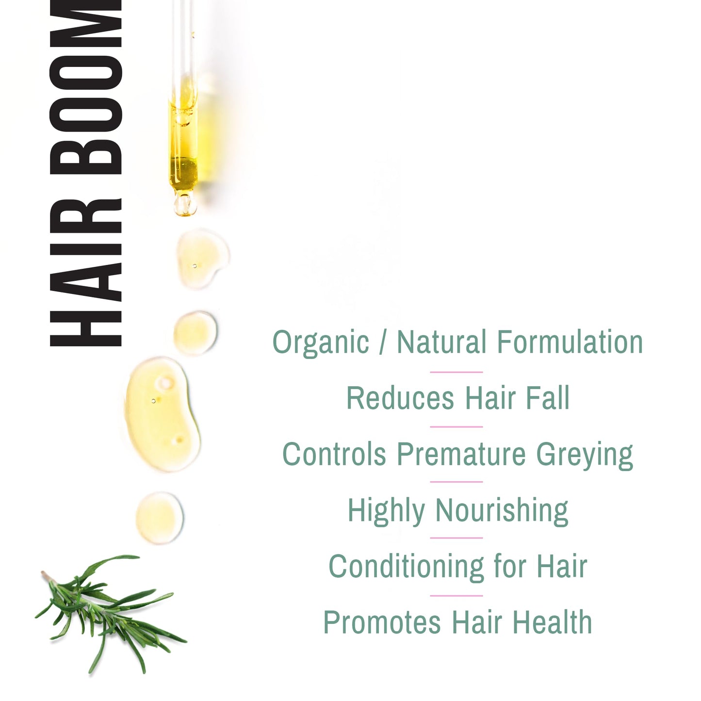 Generic Hair Growth Oil 100% Natural with Castor, Jojoba, Avocado, Hibiscus, Argan, Peppermint, Basil, Aloe, Red Onion, Clove & Rosemary - Promotes Thickness & Strength