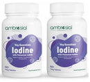 AMBROSIAL Ambrosial Iodine Supplement 5000mcg with 7500 mcg Potassium Iodide| High Strength Iodine Tablets | Natural Source of Iodine from Potassium Supplements & Iodide Tablets (Pack of 2-120 Tablets)