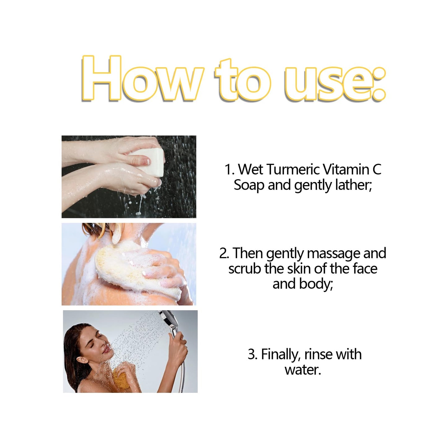 Cynamus Turmeric Soap, 100g Kojic Acid Soap For Skin Brightening Bath Soap Brightening Moisturizing Deep Clean Ginger Soap, Turmeric Soap For Acne And Dark Stains