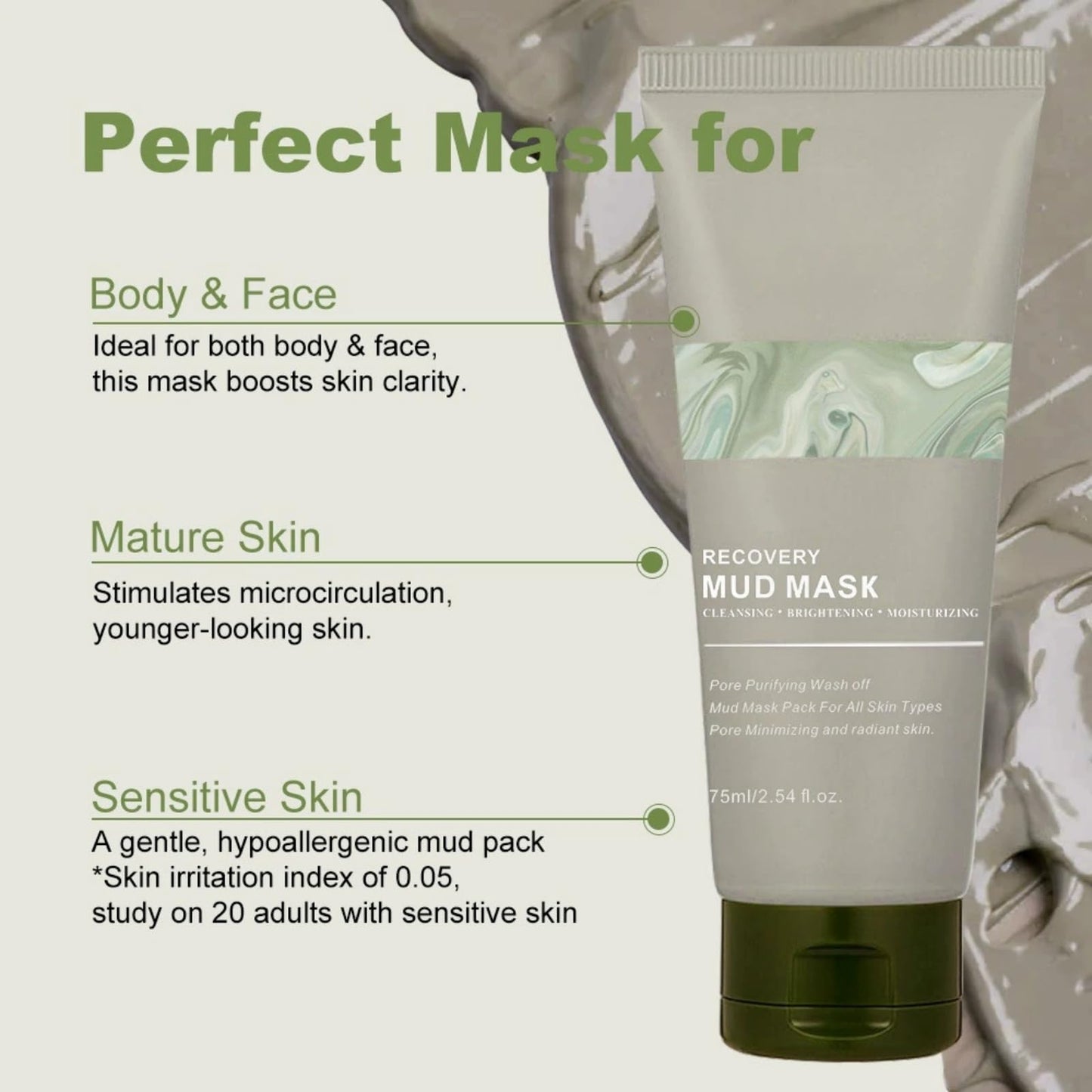 Xinyig Moisturizing Mud Mask for Face and Body,Face Masks Skincare,Collagen Night Wrapping Cream,Mud M/ask for Fac/e Cleansing,Po/re Purifying Wash off Mud Mask,Peel off F?ace,Fa/ce Mask Skincare for Women