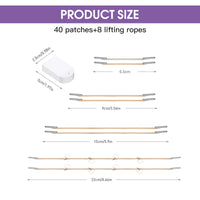 Bettinay 80 PCS Face Lift Tape Invisible with 16 Lifting Ropes, Instant Facelift Sticke for Skin Firming Makeup Lifting Tool