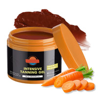 Cureluxe Intensive Tanning Gel - Premium Sunbed Tanning Accelerator Cream - Tan Accelerator with Coconut Oil and Vitamin A & E - Self Tanner Oil for Easy Application - Achieve Natural & Fast Tanning