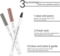 MEITREND Microblading Eyebrow Pencil - 3D Magic Eyebrow Pencil - Natural Makeup Fine Stroke 4-Fork-Tip Eye Brow Pencils - Long-Lasting Waterproof Eyebrow Pencil for Women