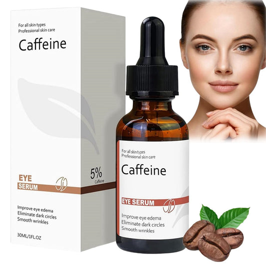 Jinjiar Caffeine & Hyaluronic Acid Under Eye Serum,Caffeine Eye Serum,Under Eye Cream for Dark Circles and Puffy Eyes,Eye Serum for Dark Circles,Eye Cream Anti Aging,Firming Eye Cream,Under Eye Treatment
