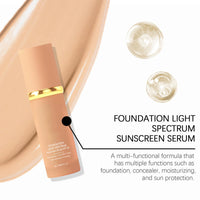 Biomimics Foundation 4 in 1,Moisturizing Concealer,Medium Spectrum with SPF 50,LongLasting & Waterproof,Non-Sticky,Hydrating Color Changing Foundation Light Spectrum for Gym,Sport,Travel(1pcs)
