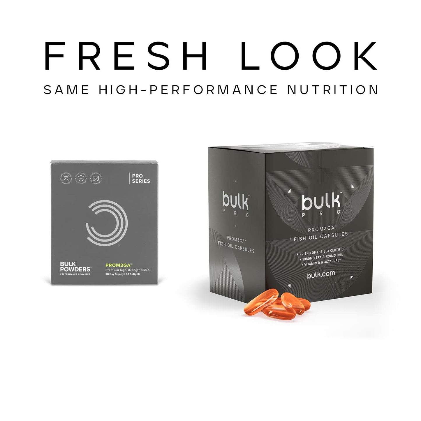 Bulk PROM3GA Softgels, High Strength Fish Oil, Pack of 90, 30 Servings