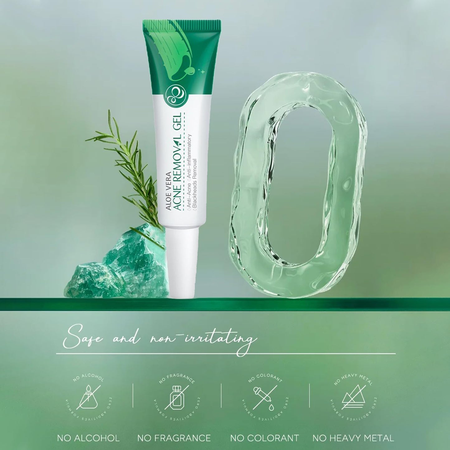 Acne Spot Treatment Cream, Aloe Vera Acne Removal Gel, Spot Cream Targets Acne, Pimples, Blemishes and Blackhead Removal, Acne Cream Anti-Acne, Oil-control, Remove pimples, Shrink Pores