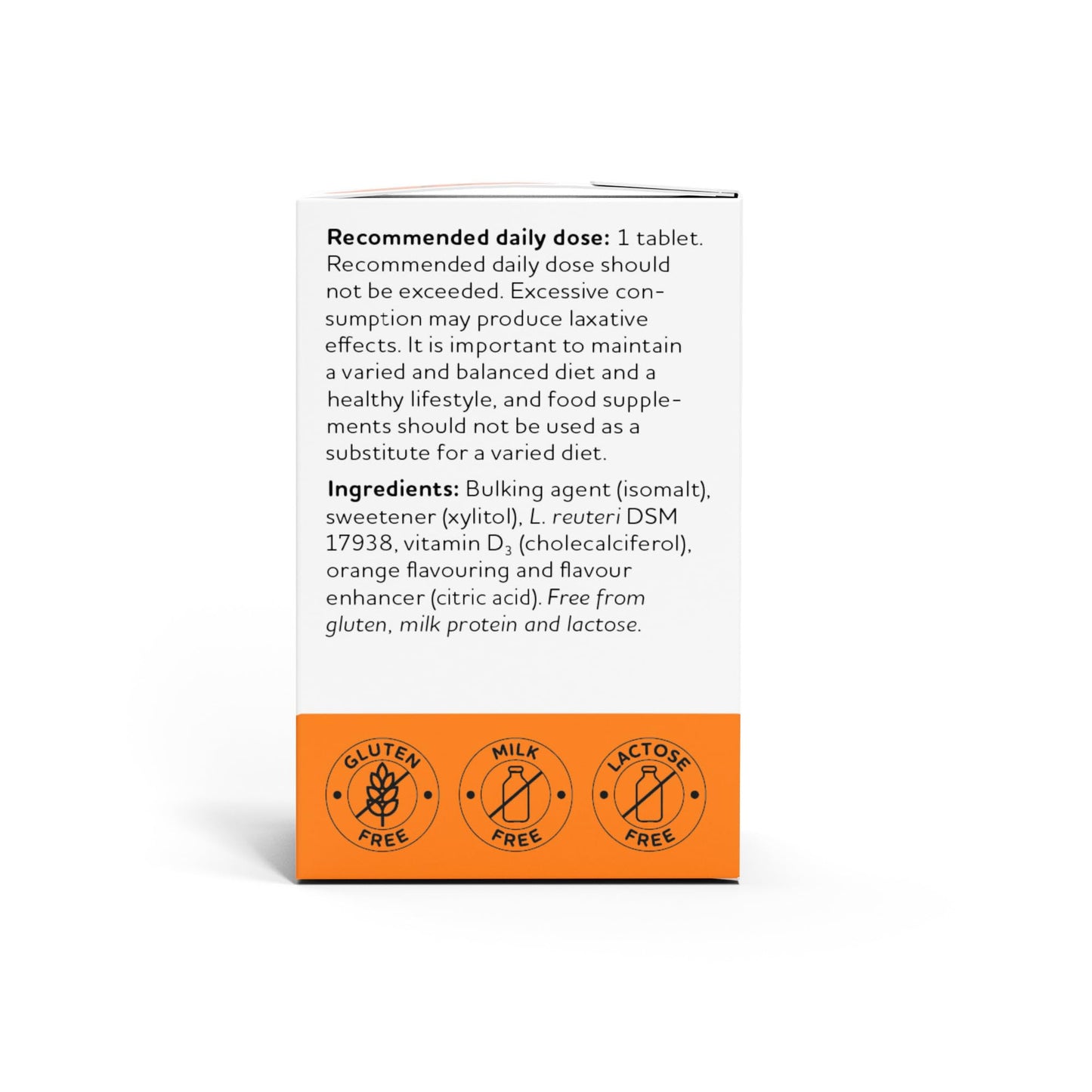 BIOGAIA Protectis Probiotic Tablets with Vitamin D3, Orange Flavoured, 30 Tablets
