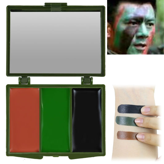 Siyinzu 3 Color Camo Face Paint,Eye Body Face Camo Paint,Camouflage Hunting Face Paint,Camo Face Paint,Camo Face Paint Stick Set,Face Paint Kit,Camouflage Face Paint,Camouflage Makeup(Green, Black,Brown)