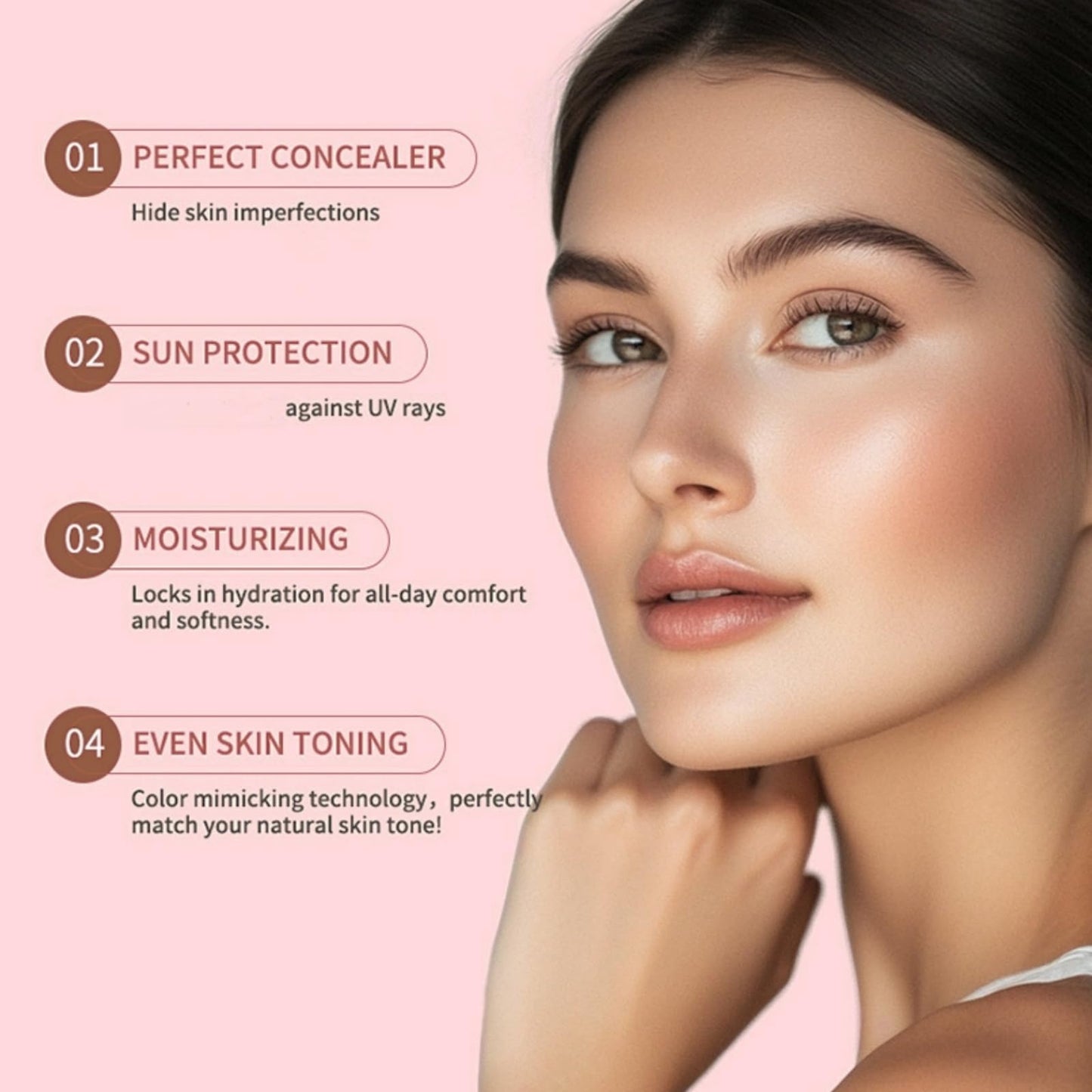 Siyinzu Peptide Balm Foundation,Peptide Bounce Balm Foun/dation,Mature Skin Found/ation,Buildable Coverage Powder Make Up,Cushion Foundati/on,Baked Foundati/on,Foundation Full Coverage for all Skin Types