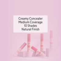 W7 HD Concealer - Rich and Creamy Matte Formula - Medium Lasting & Buildable Coverage (DDN10 Deep Dark Neutral)