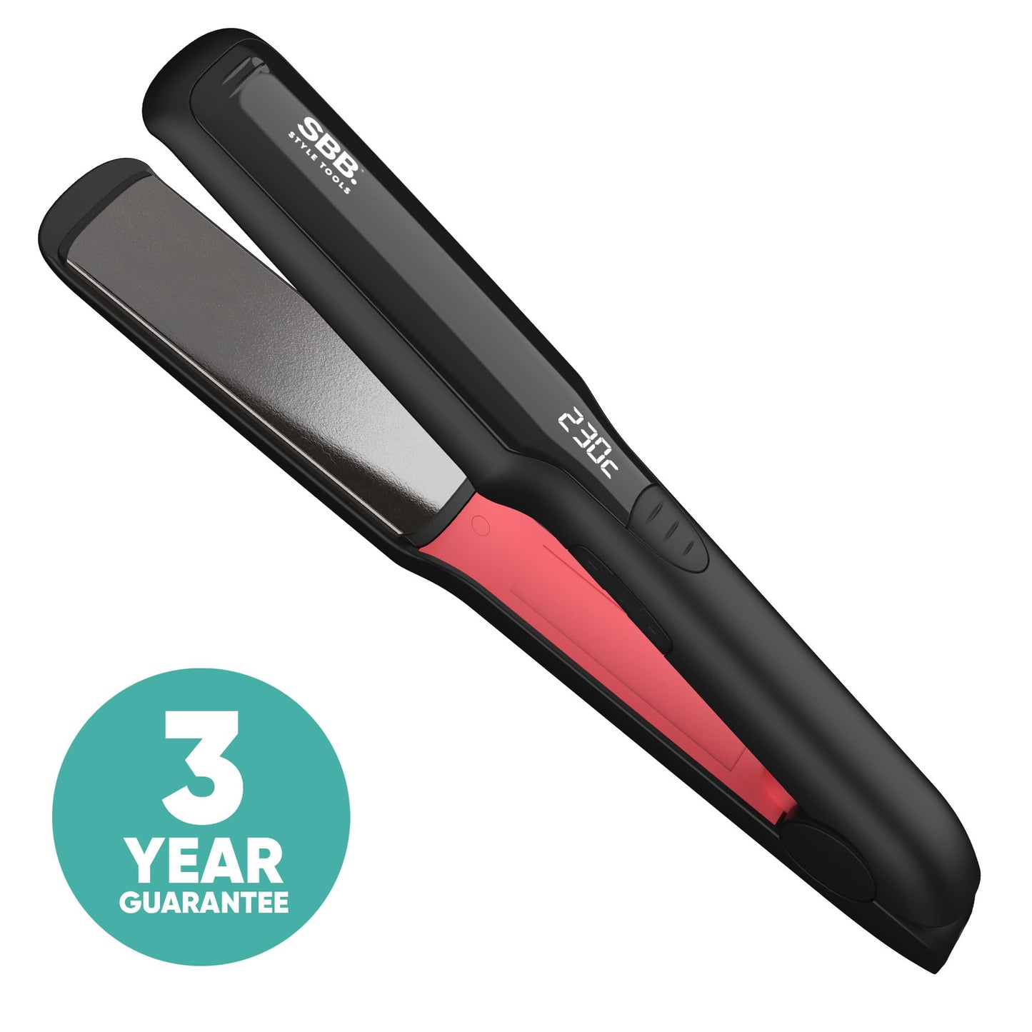 REVAMP SBB Straight Up Shine XL Ceramic Hair Straighteners - Extra Wide Ceramic Plates for Styling, Straightening - Ultra Fast Heat, Variable Settings, Auto Shut Off, Infused with Macadamia & Argan Oil