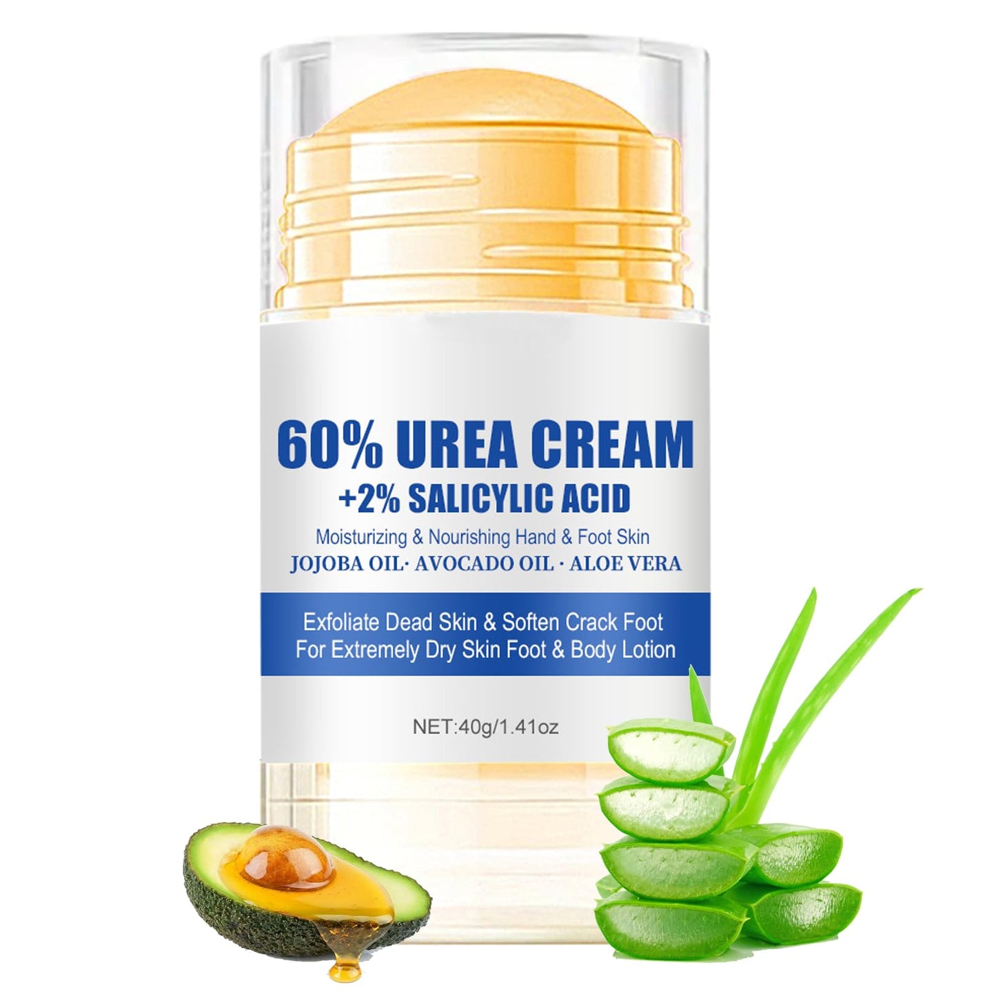 SALROAL Urea Cream 60 Percent for Feet,Urea Foot Cream for Cracked Heels and Dry Skin - Cracked Heel Cream Urea Moisturiser Plus 2% Salicylic Acid - Foot Cream for Calluses and Hard Skin - Urea Moisturiser