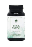 Zinc & Copper Supplement | 15mg Zinc & 1mg Copper per Capsule | 60 Vegan Capsules | G&G Vitamins