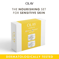 Olay Skincare Gift Set: Complete SPF 15 Face Moisturiser + Night Cream With Vitamin C, Skin Care Christmas Gifts For Women, 50ml + 50ml