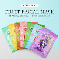 Face Mask Set Face Masks Skincare, 7PCS Fruit Sheet Mask Skincare Set for Daily Care Face Sheet Mask, Hydrate,Moisturize, Soothe, masks beauty face mask set, Hydrating & Soothing Face Mask