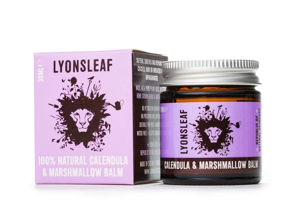 Lyonsleaf Calendula and Marshmallow Balm - 100% Natural - for dry, cracked, rough, hard or irritated skin (30ml)