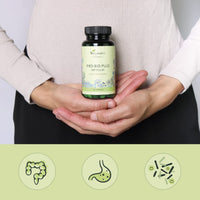 Probiotics & Prebiotics Vegavero® | 100% Organic | 10 Strains (Lactobacillus + Bifidobacterium) | 4 Billion Active Bacteria & Inulin from Agave | 90 Vegan Capsules | NO Additives