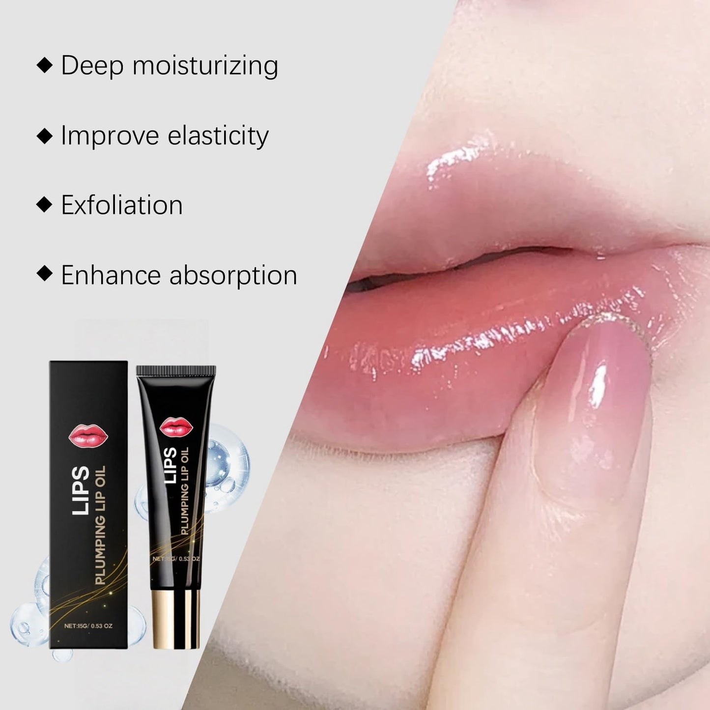Plump/ify Lip Boosting Serum,Lip Nourishing Essence Oil,Natural Lips Plump/ing Serums,Plump/ify Lip Boosting Serum,Reduce Fine,Moisturizing and Non-Stick,Hydrating and Nourishing Lips Oils,Lip Balm