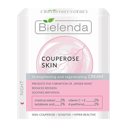 Bielenda Couperose Skin Anti-Redness Face Night Cream Capillary Repair 50ml