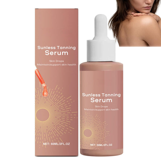 Sunless Tanning Drops for Body & Face - Self Tanner Drops to Naturally Boost Melanin, Enhance Natural Skin Tone & Achieve a Radiant Glow (1 Pack)