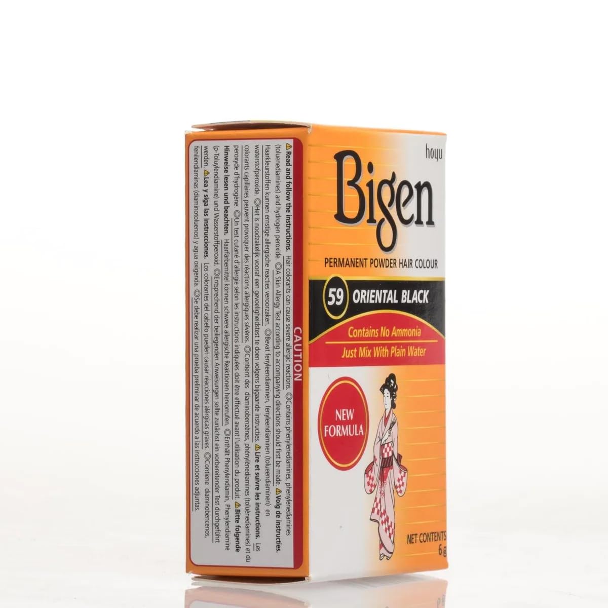 Generic Bigen Permanent Powder Hair Color - 59 - Oriental Black | No Ammonia (Pack of 6)
