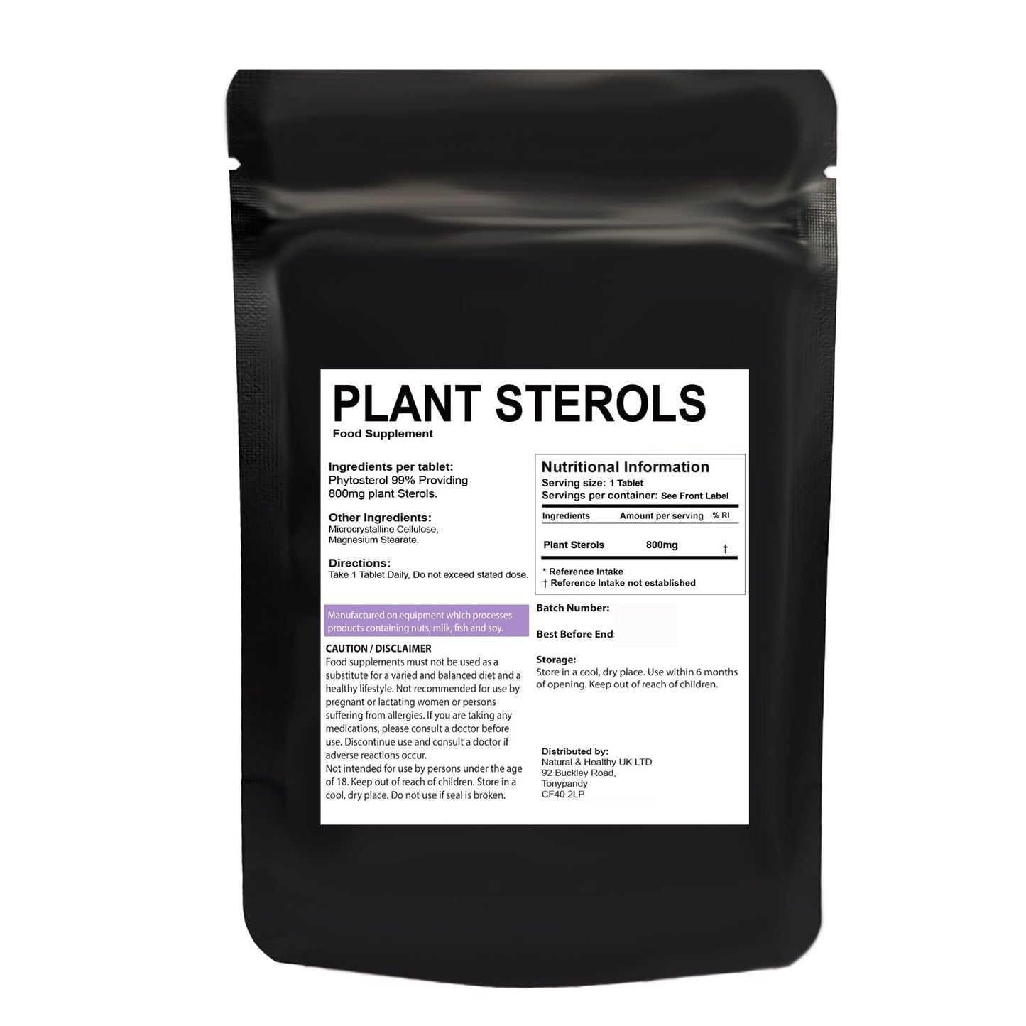 Generic Plant Sterols 800mg (60 Tablets)